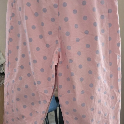 Polka Dot Pants with Scarf Medium like new, pink and blue