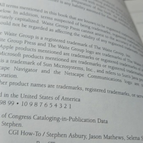 CGI How-To The Definitive CGI Scripting Problem-Solver used programming book