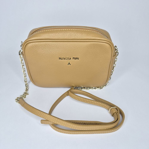 Patrizia Pepe leather crossbody bag new, brown