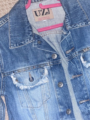 Vintage jean jacket Ustyle like new, blue and turquoise