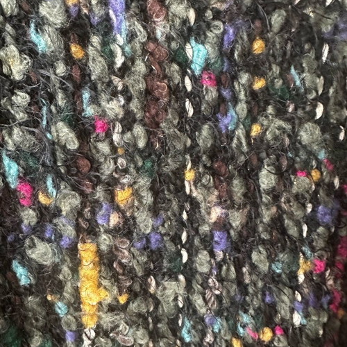 Wool coat with fringes new, colorful, one size