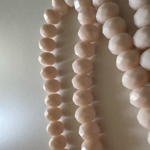 Crystal strands new, pack of 10, 10mm, ivory color