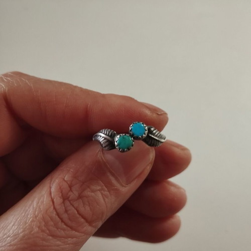 Original Navajo Native American silver 925 ring with turquoise like new, adjustable