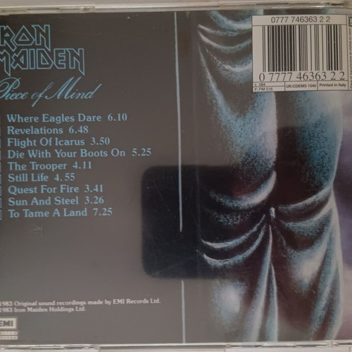 Iron Maiden Piece of Mind CD used, metal, 1983