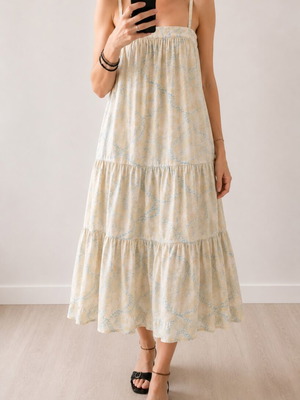 Oneonone dress new with adjustable straps, cotton and viscose, size M