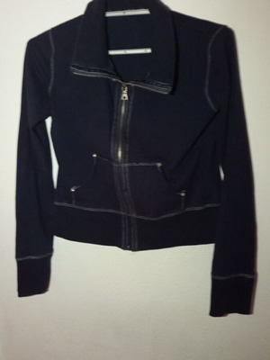 Women's jacket with zipper and pockets Julia Bergovich like new, black and blue