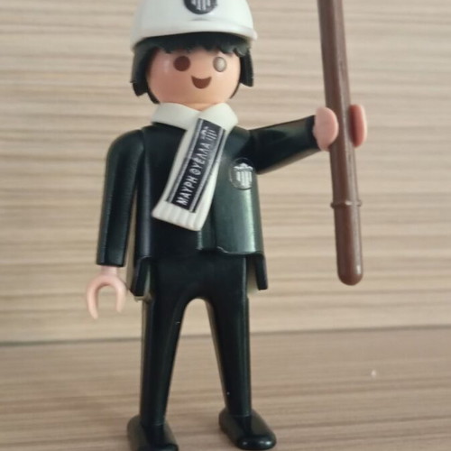 Playmobil Kalamata Fan Figure with Flag and Scarf, like new
