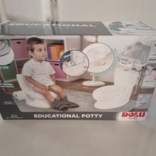 Educational potty like new with flushing tank