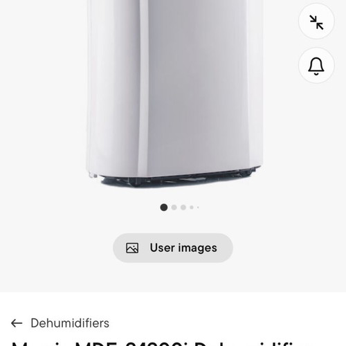 Morris MDE-24200i Dehumidifier refurbished, 24L/day, air purifier