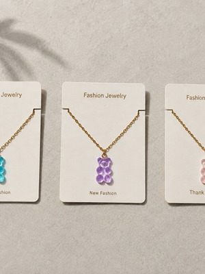 Set of 3 colorful necklaces