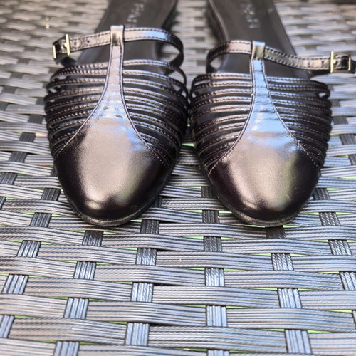 By Far black leather mules size 38