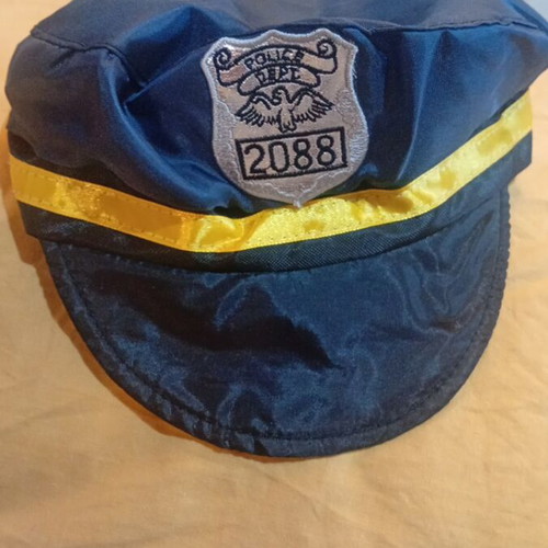Children's Police Costume like new, includes shirt and hat, size 4-5 years