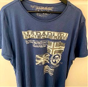 Αυθεντικό ολοκαίνουριο t-shirt Napapijri XXL blue navy