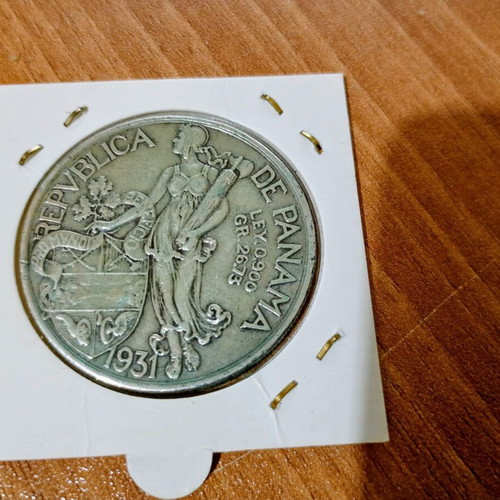 Panama 1 Balboa 1931 silver coin used