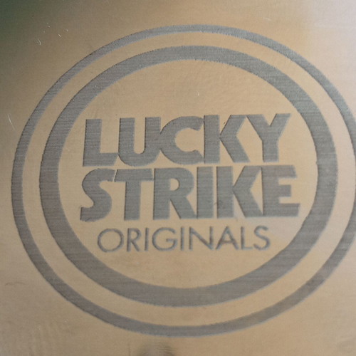 Vintage Lucky Strike promotional flask used