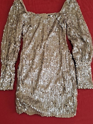 Evening women's dress, beige, size S