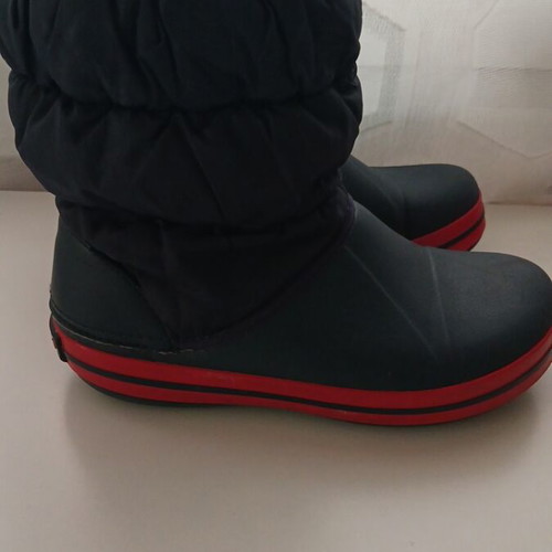 Crocs kids boots used, blue, sizes 33-34
