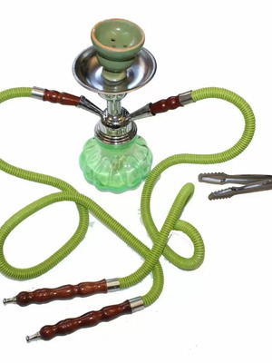 Hookah double green 24 cm new