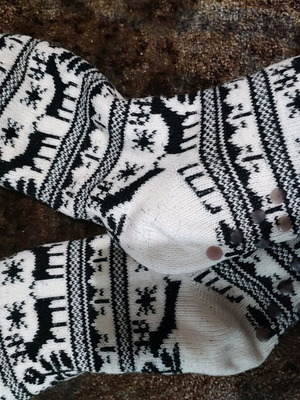 Winter thick socks new, black and white