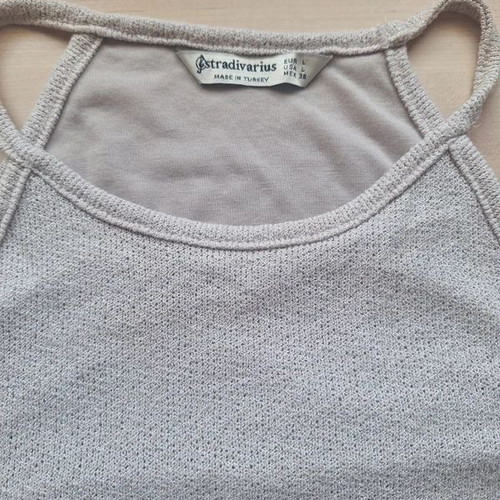 Stradivarius Midi Maxi Knit Dress Size L like new, beige