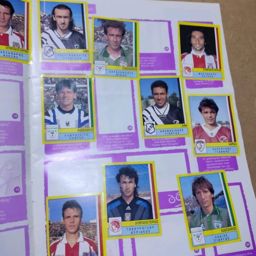 Dekame Tono sticker album used with Panini football 95 stickers