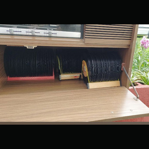 Grundig antique audio system with 30 records