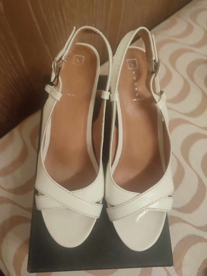 Logan leather sandals used, anatomical, ecru, size 39