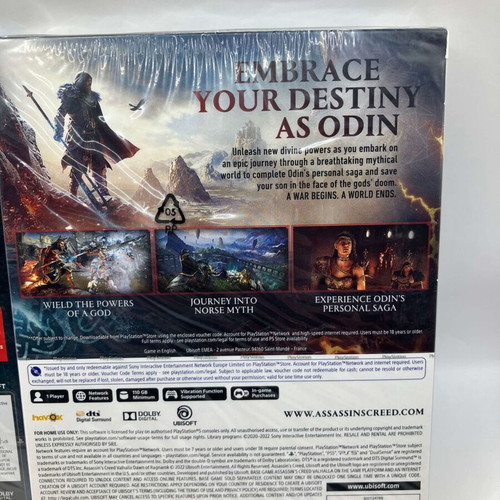 Assassin's Creed Valhalla Ultimate Edition PS4 with Dawn of Ragnarok PS5 DLC new