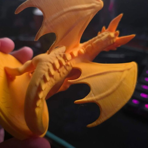 Dragon 3D printed figure 12cm height PLA reinforced