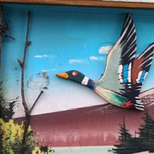 Retro framed art used with nostalgic depiction