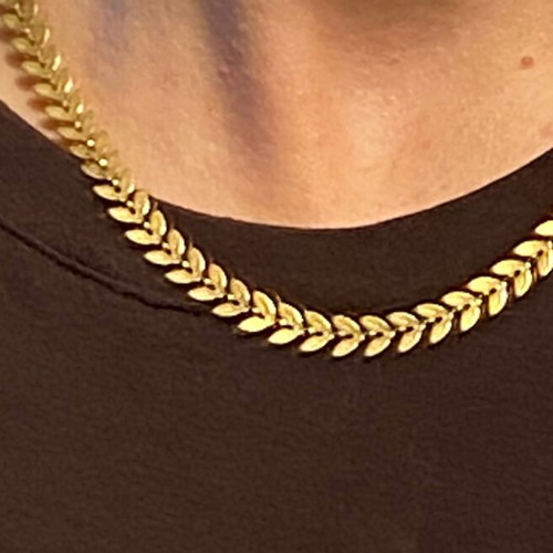 Gold Stainless Steel Necklace like new
