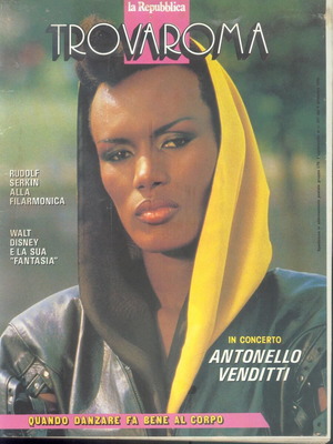 La Repubblica Trovaroma magazine No 287 Grace Jones 1986 used