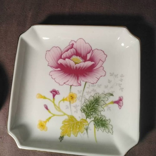 Set of 2 romantic jewelry boxes made of fine porcelain Japan