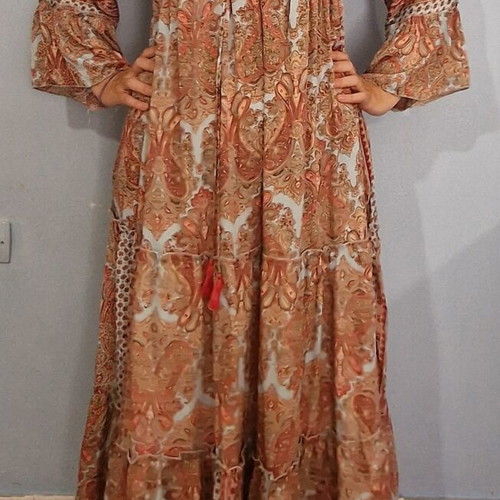 Long women's dress new, orange