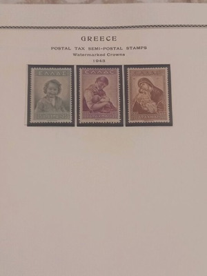 Postal tax stamps watermarked crowns 1943 and 1956 like new