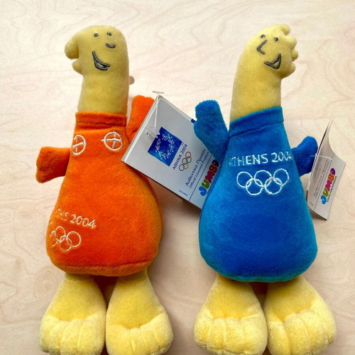 Phoebus and Athena collectible mascots Athens 2004 Olympics new