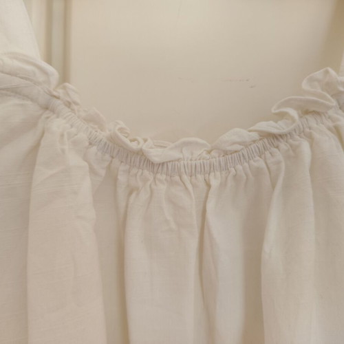 Grace & Mila white linen top Large like new