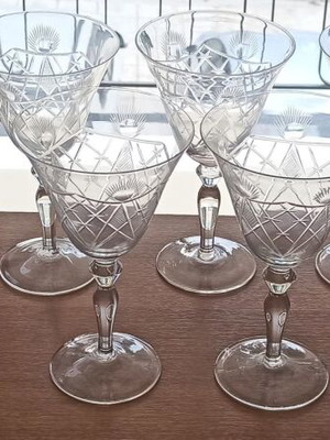 Σετ κρυστάλλινα ποτήρια vintage σε 3 μεγέθη σαν καινούργιο