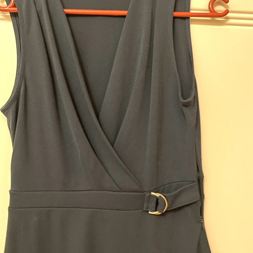 H&M dark cypress dress with side zipper, new, size S