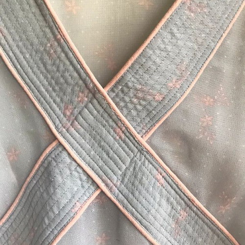 Women's transparent blouse used, gray and pink, size XL