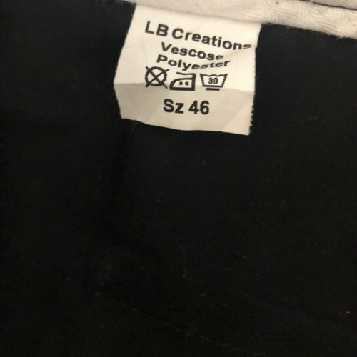 LB Creations dark blue fabric men's pants Sz 46 like new