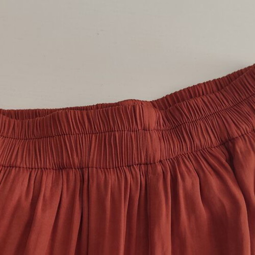 Zara women's satin pants new, terracotta, size XS