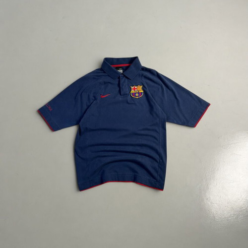 Nike Vintage Y2K FC Barcelona Polo Shirt Pre Match 2006 Navy Men’s like new