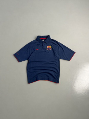 Nike Vintage Y2K FC Barcelona Polo Shirt Pre Match 2006 Navy Men’s like new