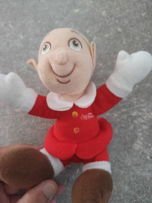 Coca Cola vintage plush figure used, collectible
