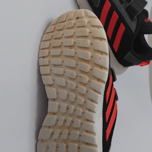 Adidas athletic shoes like new, size 27, black with orange