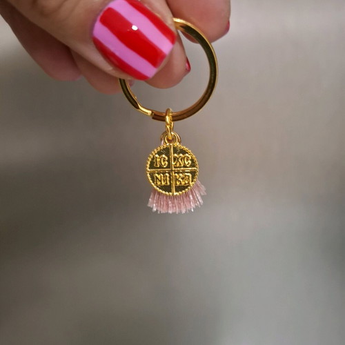 Set of 2 Jesus Christ Nika keychains new with pouch