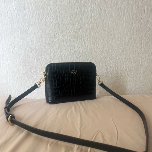 Veta bag black croco like new with adjustable strap