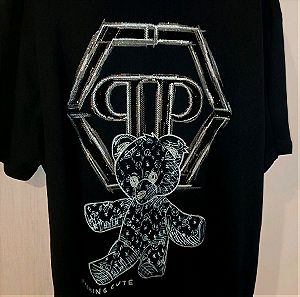 Philipp Plein Teddy Bear rhinestone-logo T-shirt