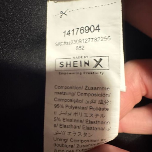 Shein dress new, black, size Small with corset and slit